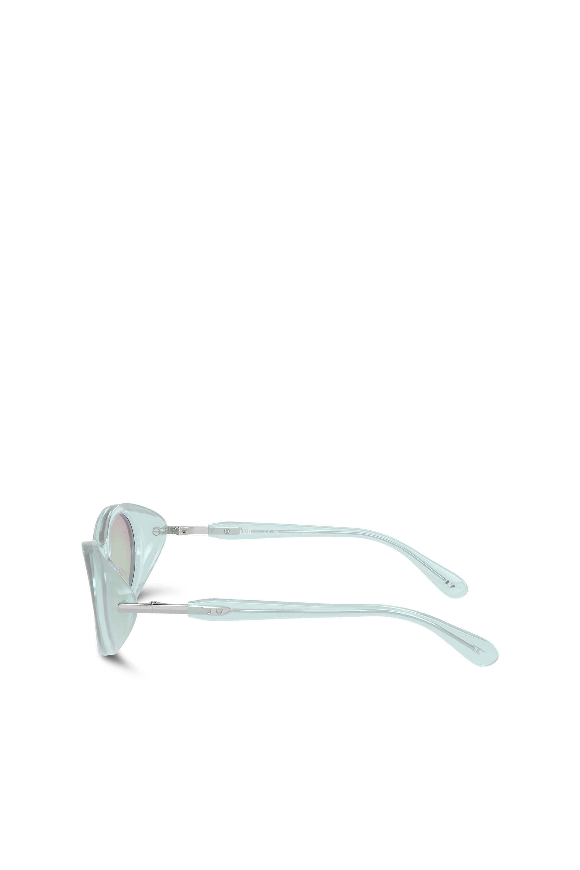 Diesel - 0DL2004, Unisex's Wrap-around shape sunglasses in Light Blue - 3