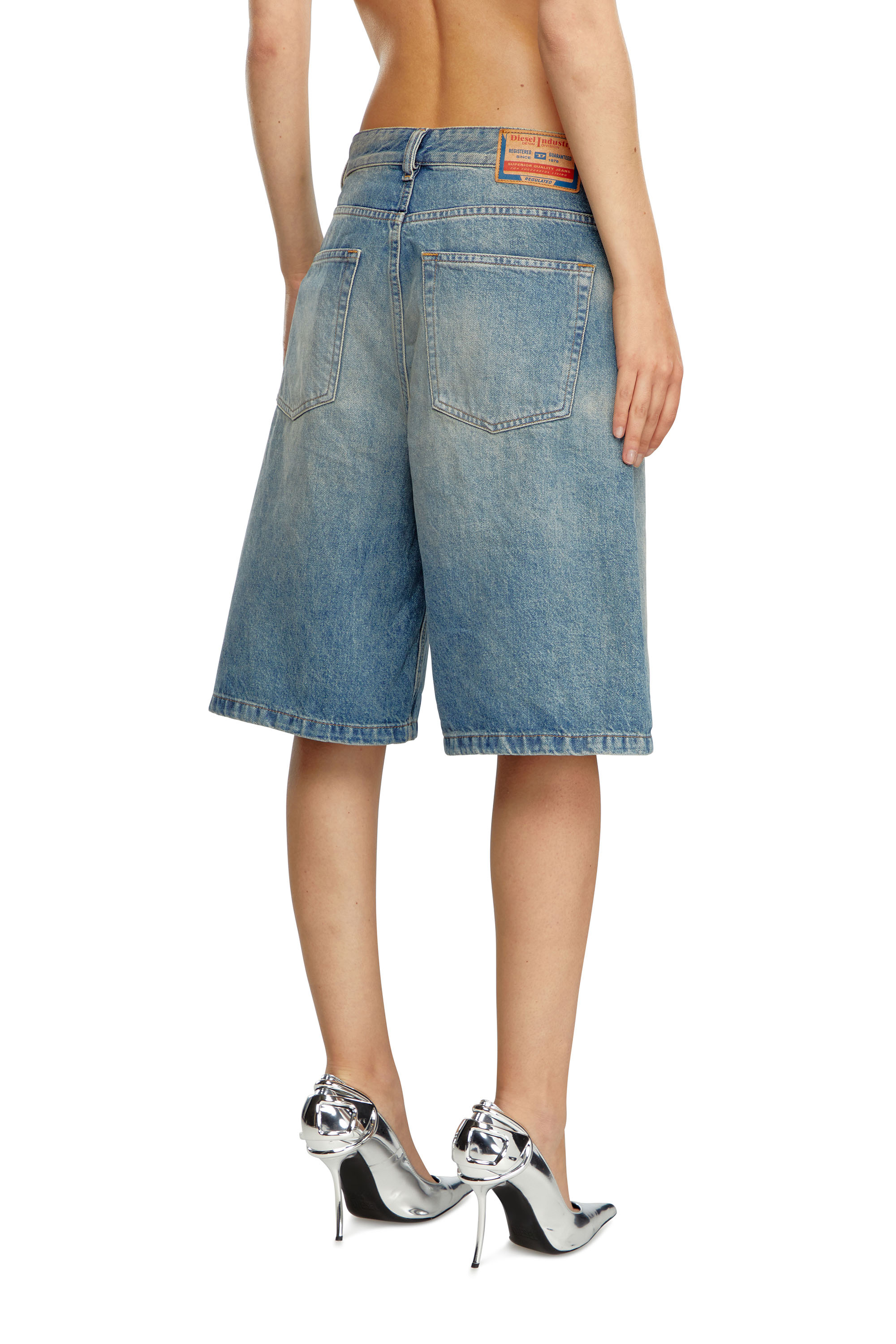 Diesel - DE-SIRE-SHORT, Woman's Denim shorts in Light Blue - 2