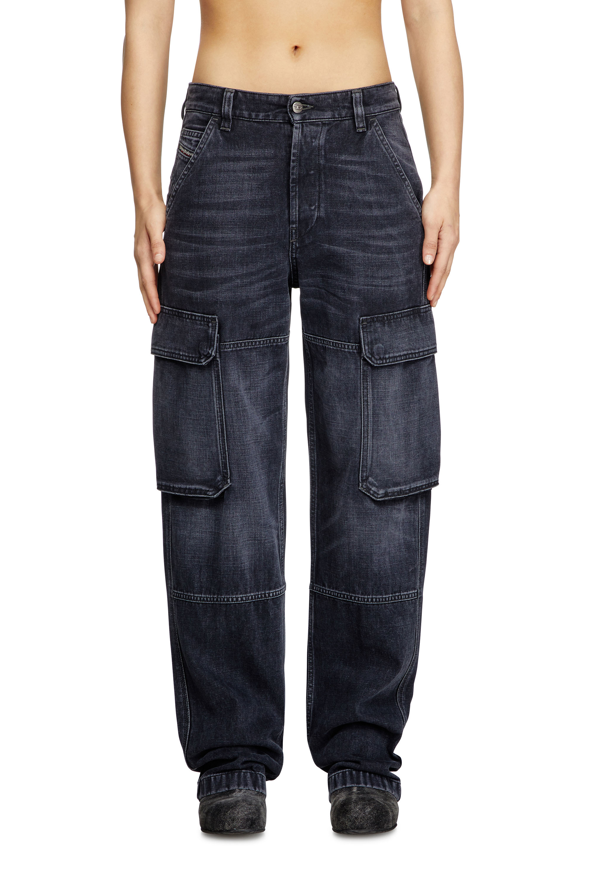 Diesel - Regular Jeans D-Pot 007Z9 Mujer, Negro/Gris oscuro - 1