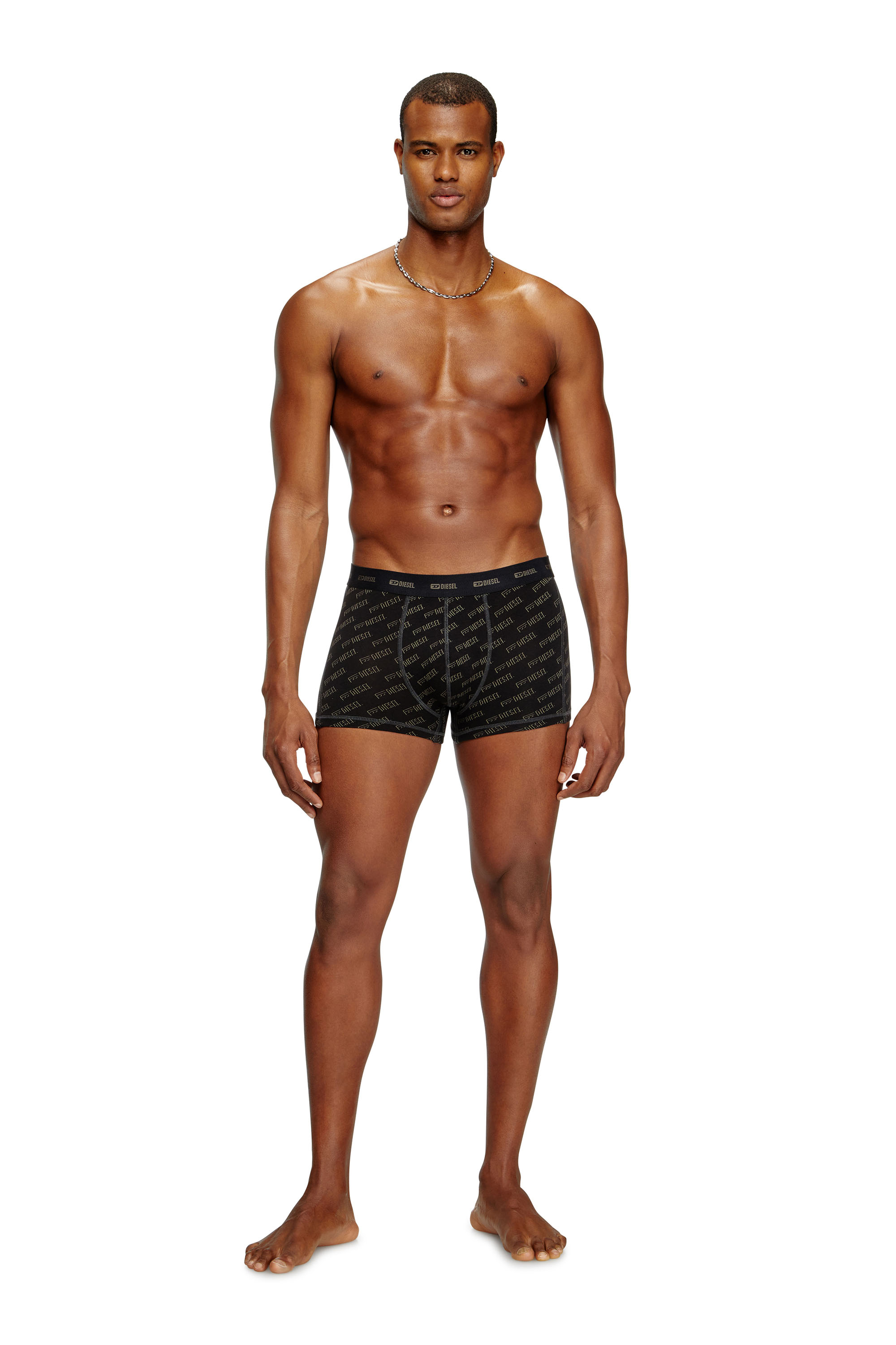 Diesel - DAMIEN-UTLT-3PACK, Man's 3-pack boxer briefs with stylised logo in Black/Brown - 3